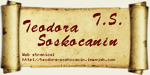 Teodora Šoškoćanin vizit kartica